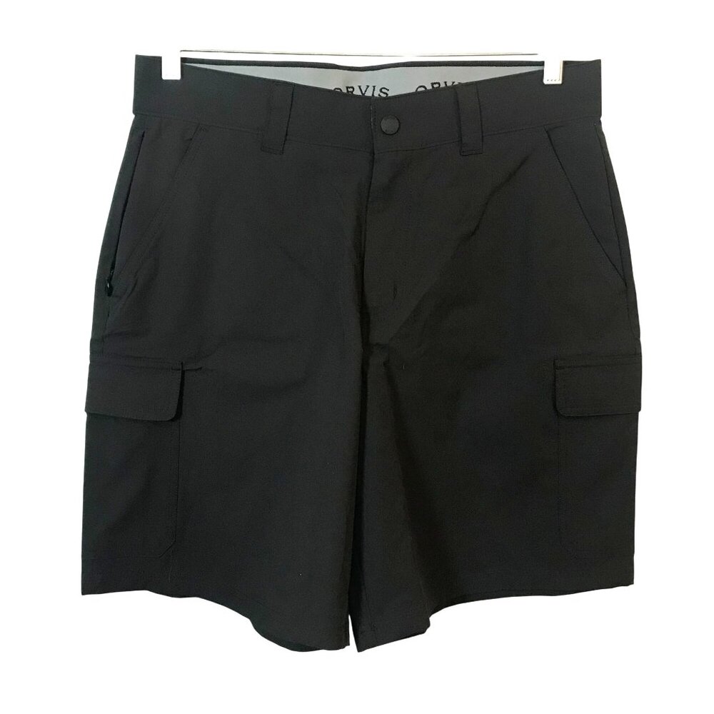 Orvis Mens 32 X 8 Black Shorts Polyester